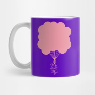 Pink Party Balloons Silhouette Mug